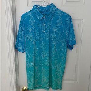 Chubbies Blue Cactus Polo Shirt